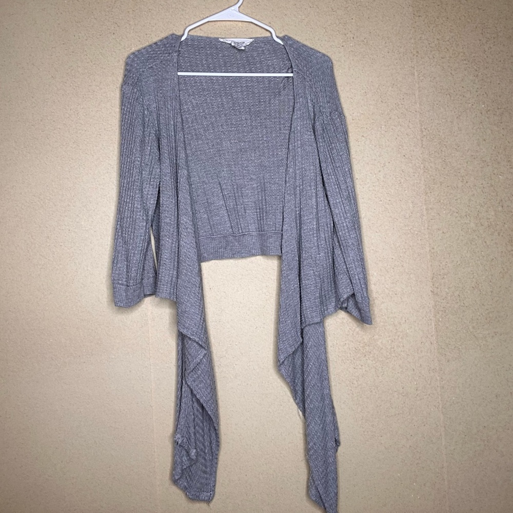 Workshop Republic Gray Cropped Cardigan